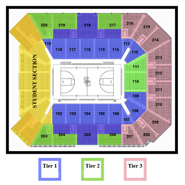 Galen Center    Seating Diagram